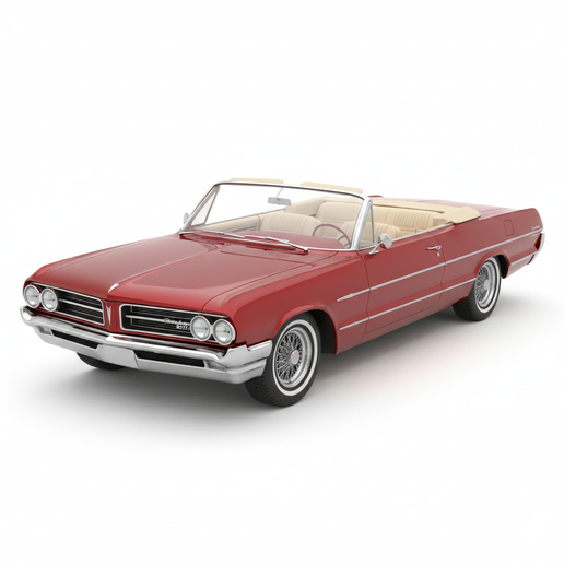 Pontiac Catalina FDM friendly car STL, sci fi car STL, street build car STL, 1920s car STL, parking lot diorama STL, 1:6 car STL, snap fit car STL, modern hypercar STL, rat rod STL, hatchback STL, body kit car STL, car toy STL, muscle car STL, vintage car