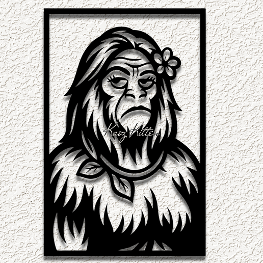🎨 bigfoot sasquatch squatch wall art home decor・ STL File for 3D ...
