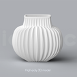E_9_Renders_1.png Niedwica Vase Set E_1_13 | 3D printing vase | 3D model | STL files | Home decor | 3D vases | Modern vases | Floor vase | 3D printing | vase mode | STL  Vase Collection