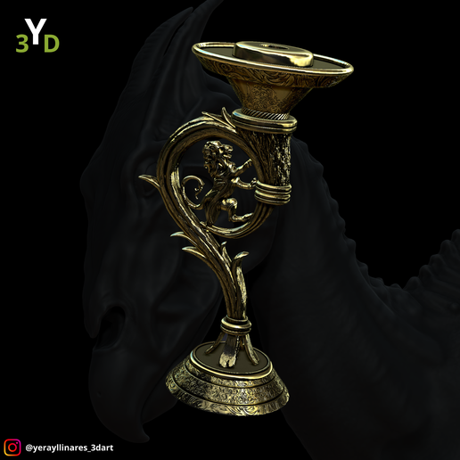 3.png Hogwarts Gryffindor Candlestick Holder