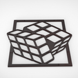 кубик-рубика.5.png Rubik's Cube Wall Art SVG STL PNG | 3D Optical Illusion Panel for Laser Cut, CNC & 3D Printing | Puzzle Geometric Decor