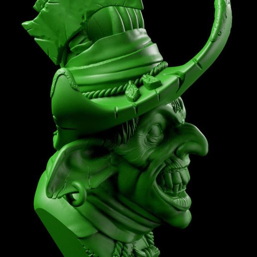 Goblin bust 3D print model - 3D model önizlemesi