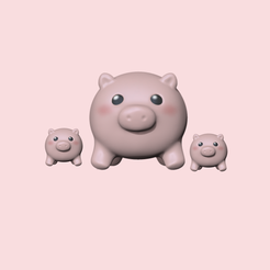 mother pig and babies.png A cute Pig Ball - Mother's Day