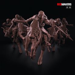 LG t Li Death Division - Cavalry of the Imperial Force. Dynamic poses.