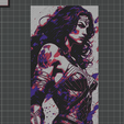 DC-Wonder-woman-1.png Wonder woman DC Cadre/Peinture/Tableau/Cuadro avec Relief 4 Couleurs 3MF pour AMS