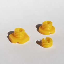 0819ec8636f70ab7638ec464b28dbbba_display_large.jpg STL-Datei Tripod adapter 1/4-20 to 3/8" thread kostenlos・Design für 3D-Drucker zum herunterladen