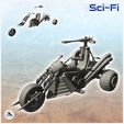 1-PREM.jpg Three-wheeled motorbike post-apo with automatic weapon (10) - Future Sci-Fi SF Post apocalyptic Tabletop Scifi
