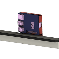 2.png Free STL file Raspberry Pi 3 case for 2020 / 2040 extrusion・Model to download and 3D print