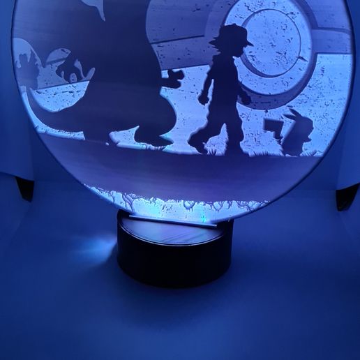 lamp litho pokeball dracaufeu 3D model