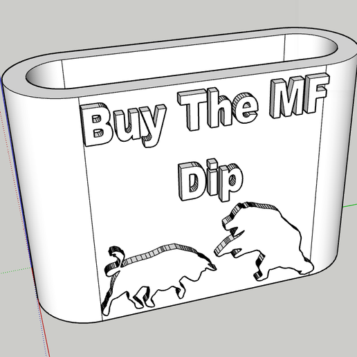 Stocks Buy The Dip Pen Holder 3D model