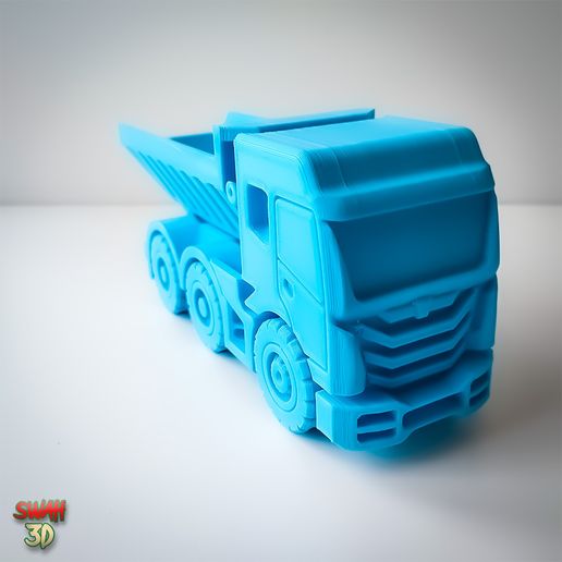 dump5.jpg Three-axle dumper truck with workable dumper - print in place