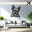 French-buldog-2-Head.png Wall silhouette - Dogs Head