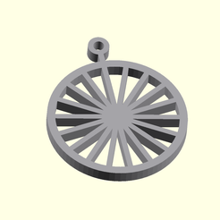 Ruota.png STL-Datei Wheel Christmas ornament kostenlos herunterladen • Modell zum 3D-Drucken, boncri