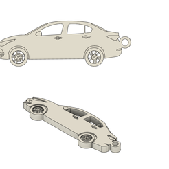 foto1.png STL file Key ring FIAT Cronos 2023・3D print design to download