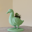 duck-planter-2.png Duck planter pot flower vase 3d print STL file
