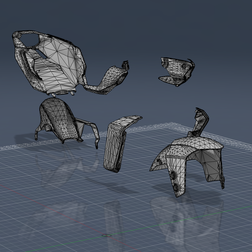 MT-09 RN87 2024 Fairings, High Quality STEP 3D model