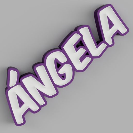 NAMELED ÁNGELA- LED LAMP WITH NAME - 3D model önizlemesi