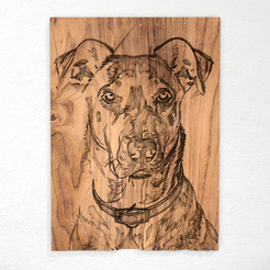 Dog-1.png Dog portrait low poly home decor wall art