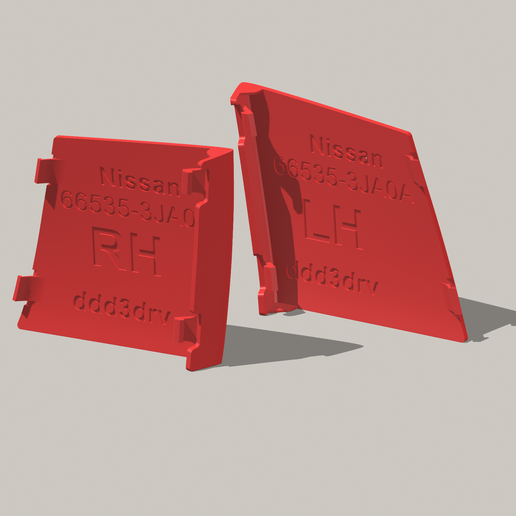 Nissan 66535-3JA0A Cover Assy-Ventilator LH RH