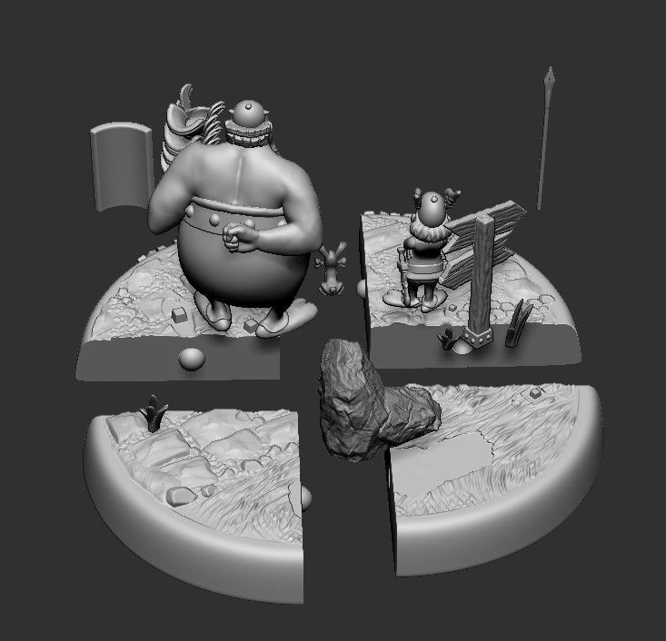 Screenshot_2.jpg STL file Asterix & Obelix diorama・3D printable model to download, NachoRoPe