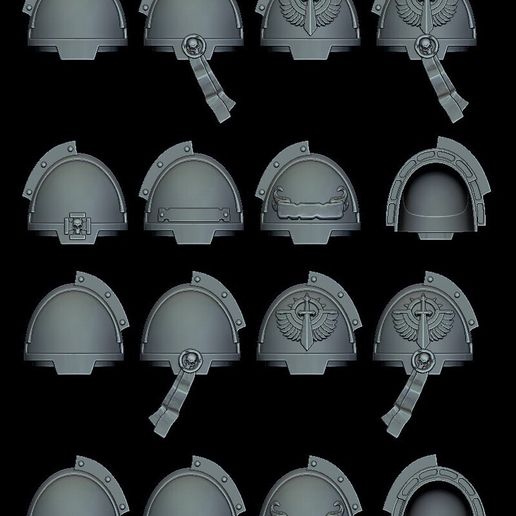Dependable Inner allies Shoulder armor kit1 3D model