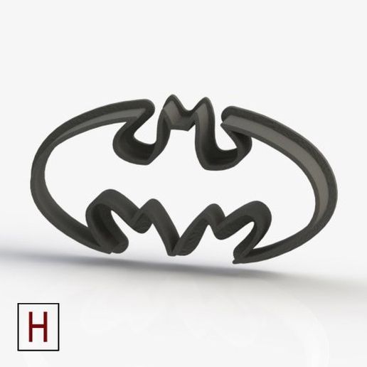 Cults - Cookies cutter - Batman 3 logo.jpg STL file Cookies cutter - Batman・3D print design to download, InSpace