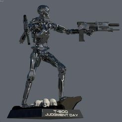 Снимок37.jpg Fichier 3D Terminator T-800 Judgment Day・Modèle à télécharger et à imprimer en 3D