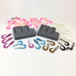 Core Shot Grub-001.jpg STL file Ribbed Grub Core Shot Molds・3D printable model to download