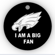 1.png Philadelphia Eagles key tag-I am a big fan