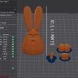 Small-bunny-printing-size.jpg Minimalist Easter Bunny – Rabbit 3D Print Files (STL & 3MF) – 2 designs – Multi-Part Model – Commercial Use