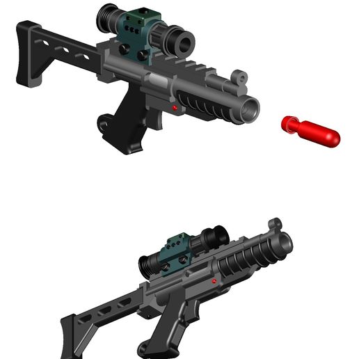 Submacgine gun Keychain 3D model