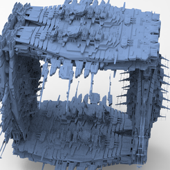 untitled.583.png OBJ file Cube Space station Huge 6・3D print model to download, aramar