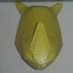 20171103_150759.jpg Free STL file HEAD of rhinoceros low poly・3D printing idea to download