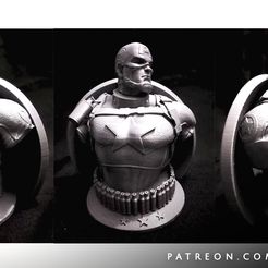 100920 Wicked -Cap Promo 01.jpg Fichier STL gratuit Wicked Marvel Avengers Captain America 3d Bust : STL prêt à être imprimé GRATUITEMENT・Modèle à télécharger et à imprimer en 3D