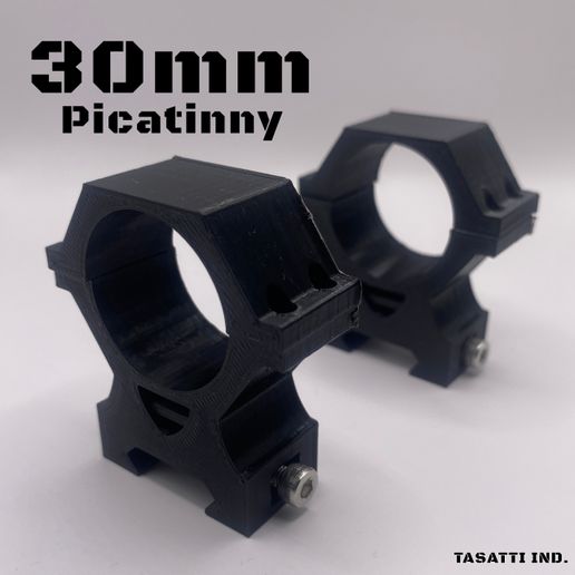 30mm Scope Rings - Tasatti 3D model