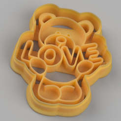 Oso1.png STL file Valentine's Day cookie Cutter・Model to download and 3D print
