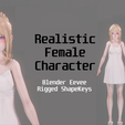 1blender.png Girl in Casual Clothing 0001 - Realistic Female Character - Blender Eevee