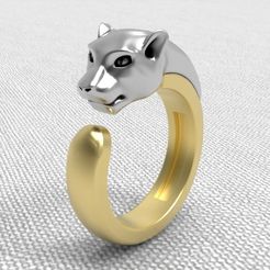 030-1.jpg Fichier STL L'anneau de la Panthère.・Modèle pour impression 3D à télécharger, Golden-Snake