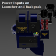 Power Inputs on Launcher and Backpack New Custom 7 inch Weapons for Factory Space Marines