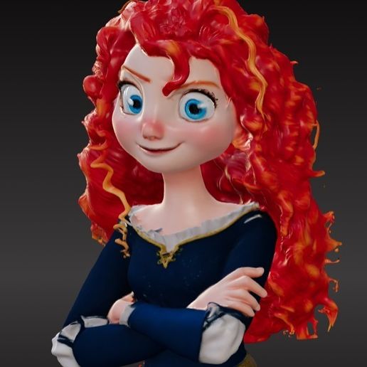 🎨 Disney Fan Art Merida・ STL File for 3D printing・Cults