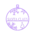 SANTA CLAUS BALL.stl CHRISTMAS TREE ORNAMENT WITH THE WORD "SANTA CLAUS". CHRISTMAS TREE ORNAMENT WITH THE WORD "SANTA CLAUS".