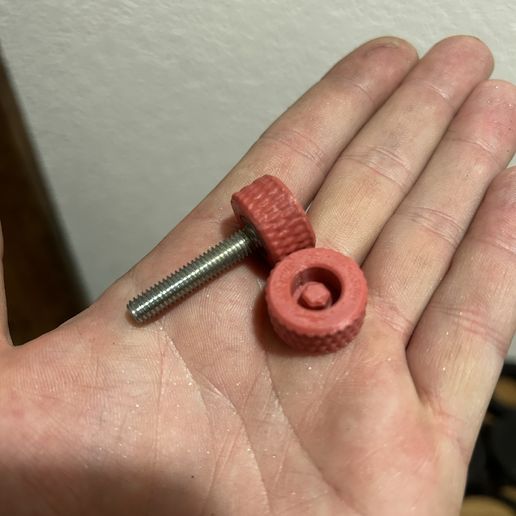 IMG_9619.jpeg M6 Knurled Thumbwheel with Internal Hex | Tool-Free 3D Printable Screw Adjuster for CNC, Laser, and DIY Projects
