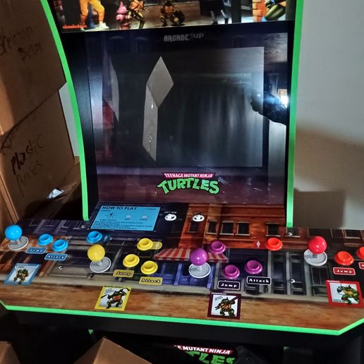 🕹️ arcade 1up teenage mutant ninja joystick cover・ STL