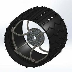 Rover_Wheel_Assembly.jpg Archivo STL gratis Montaje de la rueda del rover Mars Curiosity・Diseño de impresión 3D para descargar, lilykill