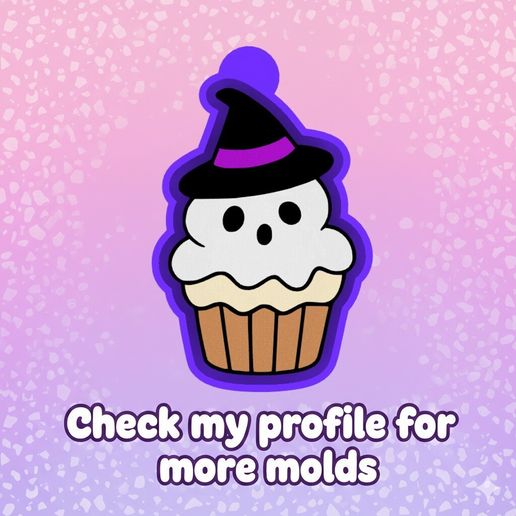 ✨ Witch Ghost Cupcake – Freshie, Resin & Candle Mold 👻🧁🧙✨