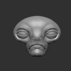 Main.jpg Файл STL Скульпт головы инопланетянина для экшн-фигур・3D-печатная модель для загрузки