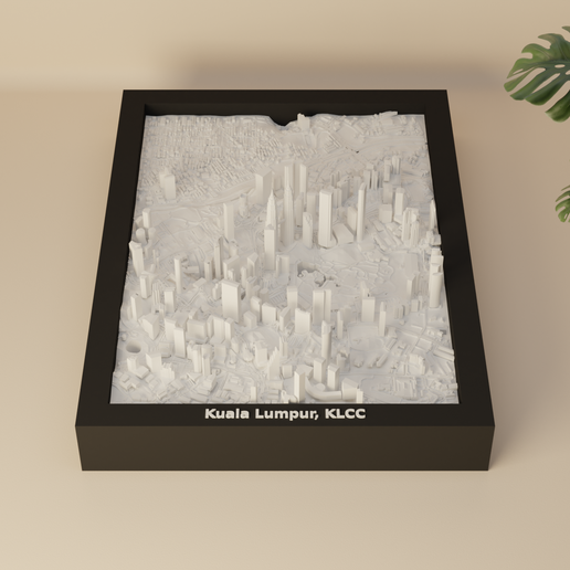 🇲🇾 Kuala Lumpur, KLCC, Malaysia - 3D Miniature・ STL File for 3D ...