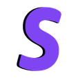 S.STL Letters - A through Z - HP Simplified Font - ALL CAPS - 1" X .125" thick