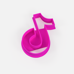 cortante tiktok.png Archivo STL Cortante galleta logo tik tok - cookie cutter tik tok logo・Modelo para descargar y imprimir en 3D