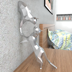 gatos.effectsResult.png Файл STL Cats Wall LowPoly・3D-печатная модель для загрузки